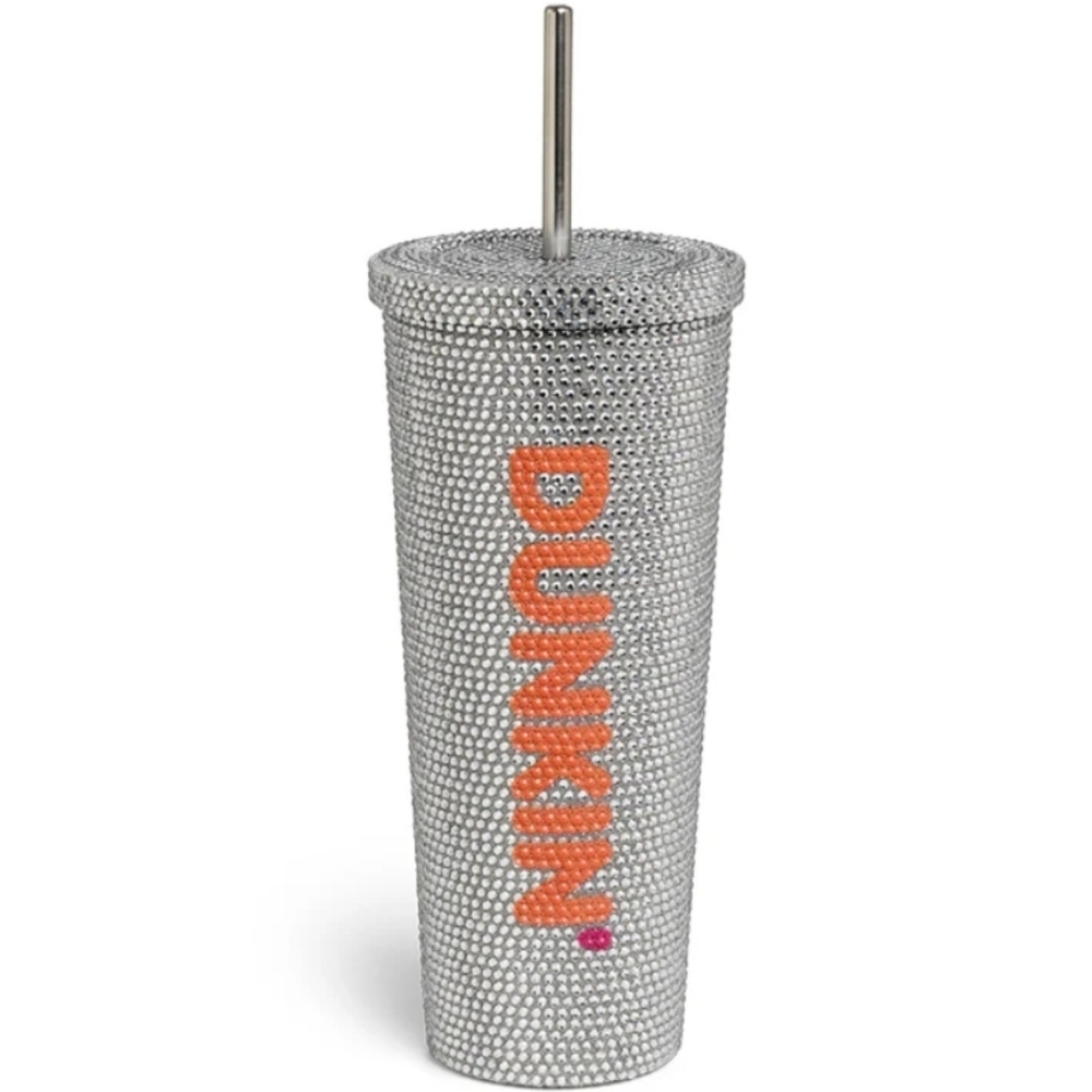 Dunkin superbowl sparkly tumbler